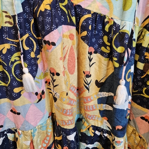 Alesandro Florio Exclusively For ANTHROPOLOGIE Ruffle Sleeve Mini Dress Size 1X - Picture 5 of 9